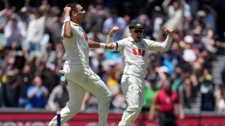 Australia's players celebrate their win. Pic: Reuters