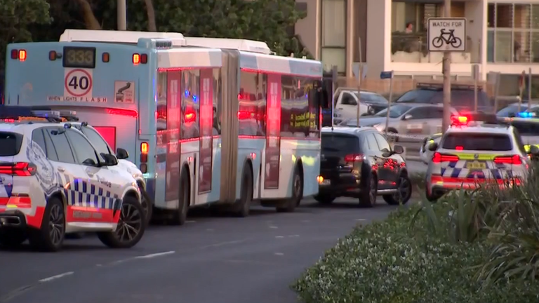 Emergency services near Bondi Beach. Pic: Sky News Australia