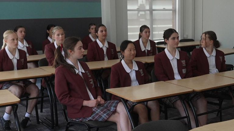 Students at Brigidine College in Sydney