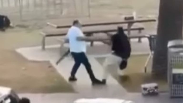 Mr Ahmed manages to get the gun off the terrorist