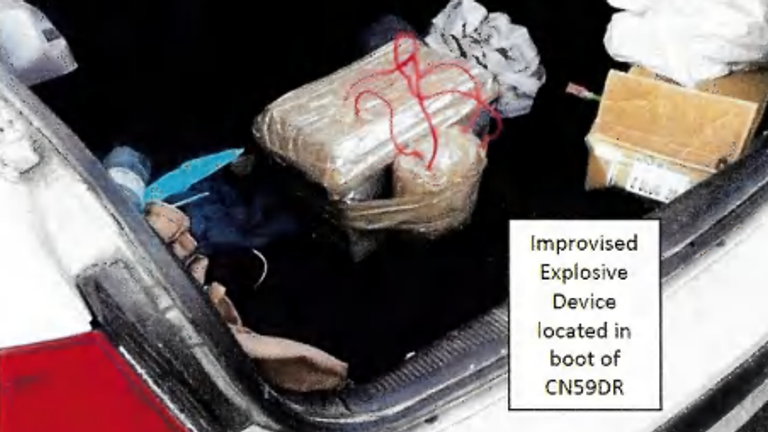 Police said they found an IED in the suspects' car. Pic: NSW Police/NSW Local Court