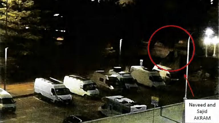 Police said the men walked on the footbridge from where they allegedly shot at crowds two days later. Pic: NSW Local Court