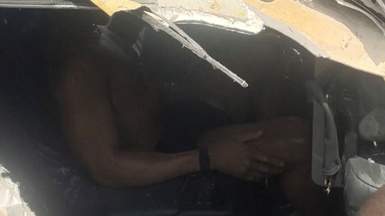 Çarpışmanın ardından araçta Anthony Joshua