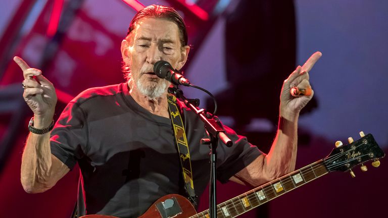 Chris Rea preforms on stage at the opening of his tour "Road Songs for Lovers", in Germany in 2017.