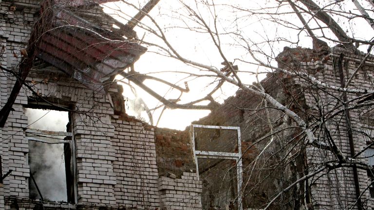 Russian troops launched a drone attack on Dnipro on Monday. Pic: AP