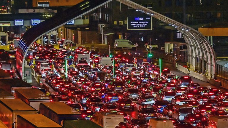 Passengers boarding ferries from Dover have been hit by delays.