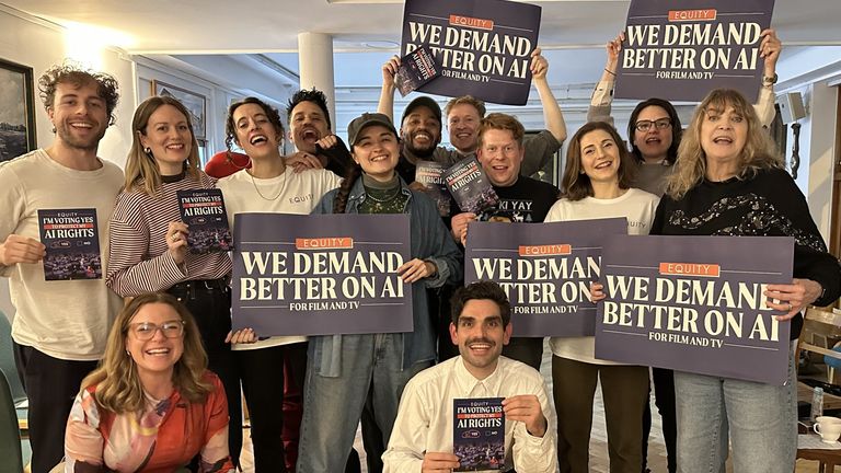 Actors are concerned that their likeness could be used by AI. Pic: Equity