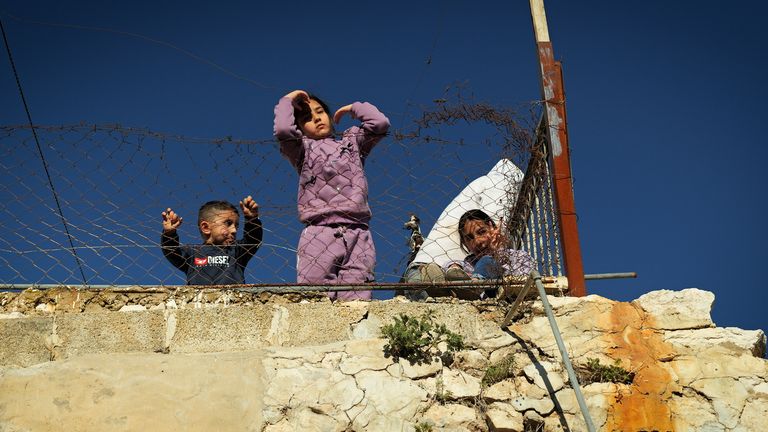 Children gather in Bethlehem 