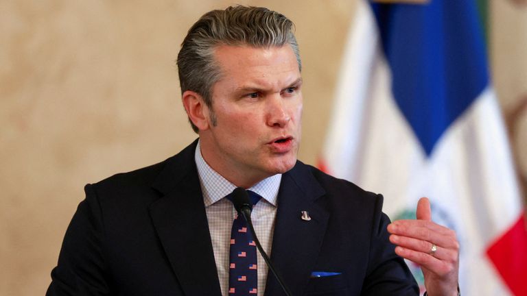 US defence secretary Pete Hegseth. Pic: Reuters 