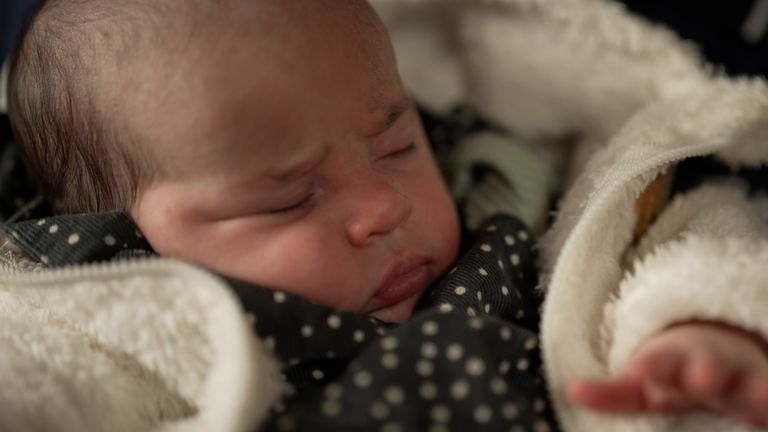 Alisha was born in the UK five weeks ago