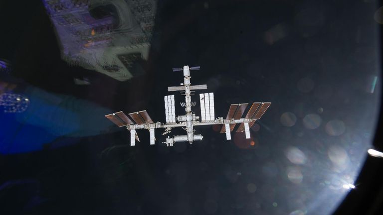 The International Space Station seen from a docking craft. Pic: NASA