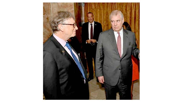 Bill Gates with Andrew Mountbatten-Windsor, then a prince. Pic: @OversightDems
