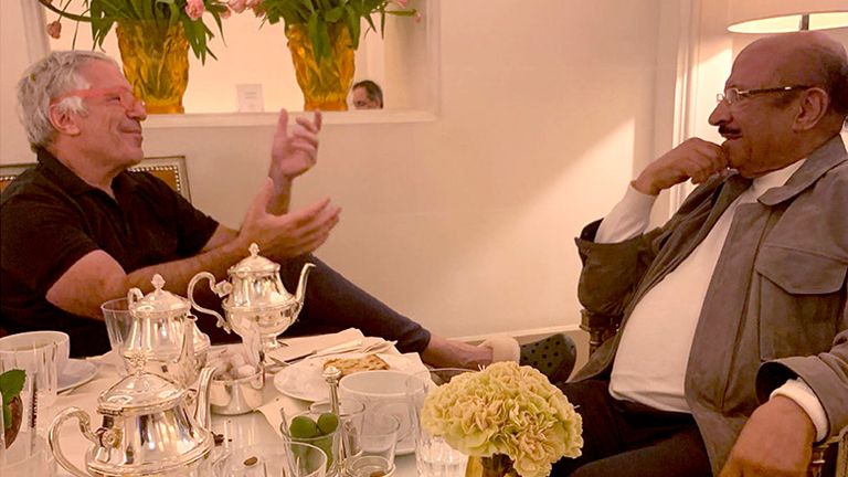 Deceased Yemeni billionaire Shaher Abdulhak with Epstein. Pic: @OversightDems
