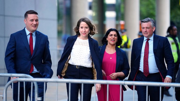 Liz Kendall (left) and Jonathan Ashworth's (right) constituencies used to meet at Belgrave Circle roundabout until Ashworth lost his seat. Pic: AP
