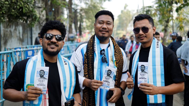 Fans had bought tickets to see the Argentinian superstar. Pic: Reuters