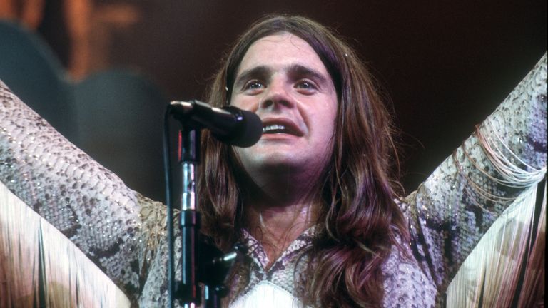 Ozzy Osbourne on stage in 1974. Pic: Michael Ochs Archives/Getty