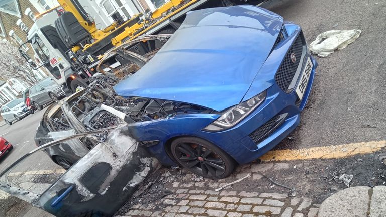 The stolen cars from the night. Pics: Metropolitan Police