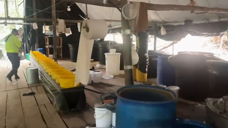 A previous raid uncovered a huge cocaine lab