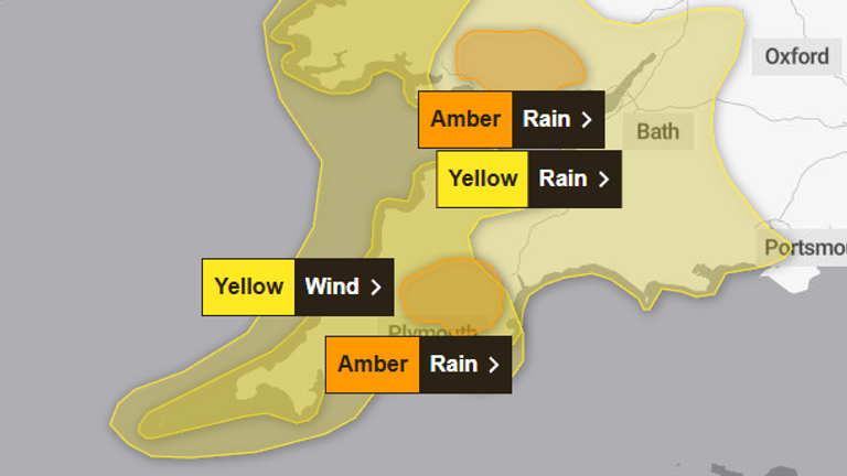 The worst of the weather will be in northwest Scotland, south Wales, and southwest England. Pics: Met Office