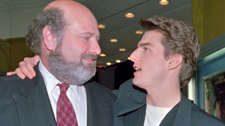  With Tom Cruise at the premiere of courtroom drama A Few Good Men in 1992. Pic: Reuters