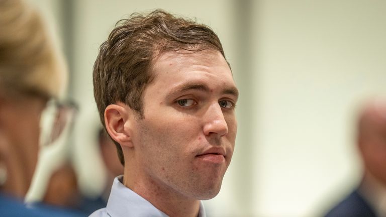 Tyler Robinson, accused of the murder of Charlie Kirk, appears in court for the first time. Pic: AP