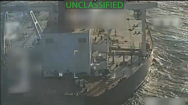 US-Venezuela disaster: The whole lot we find out about dramatic ship seizure 4 Forces were seen throughout the superstructure of the ship. Pic: X / @AGPamBondi