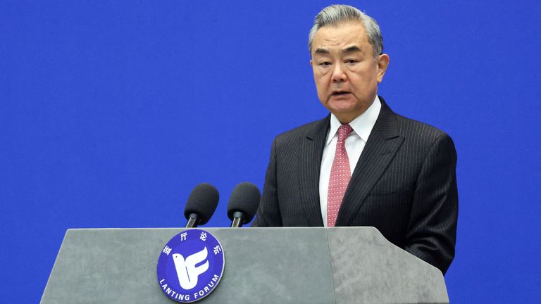 Chinese Foreign Minister Wang Yi says the international community supports Venezuela's position. Pic: Reuters.