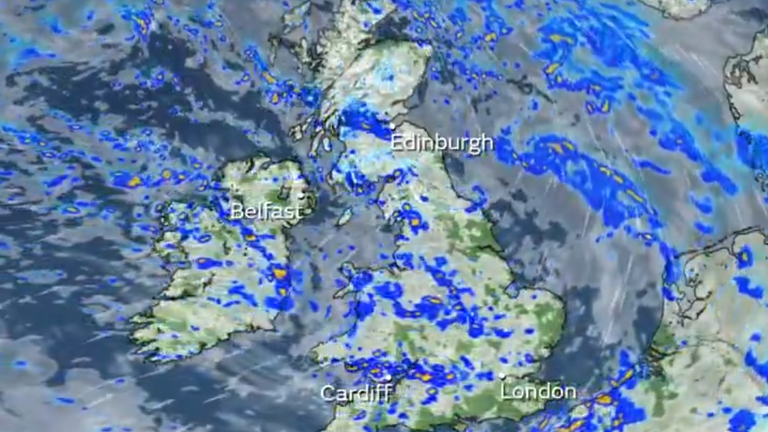 A snapshot of Saturday. Pic: Met Office