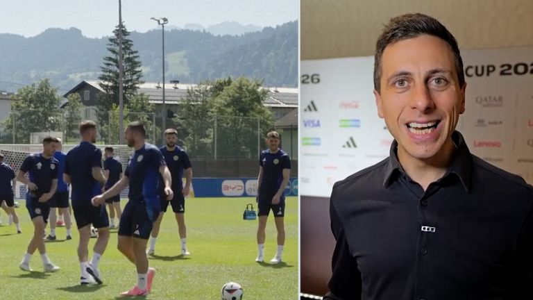 Rob Harris at the World Cup draw 
