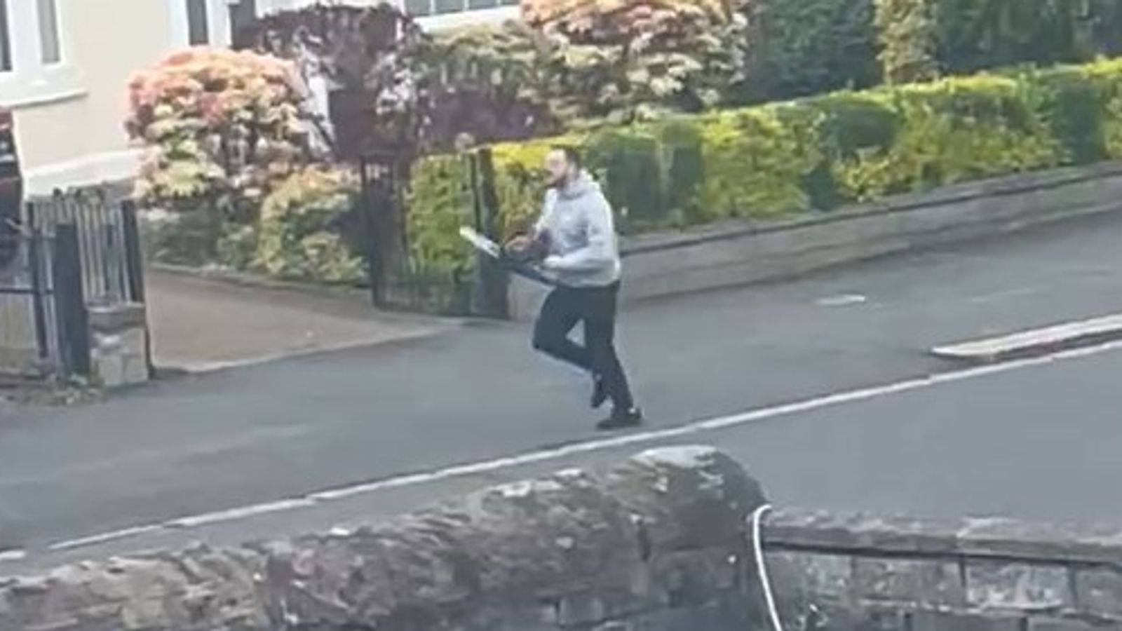 Man who chased police officer with chainsaw is jailed