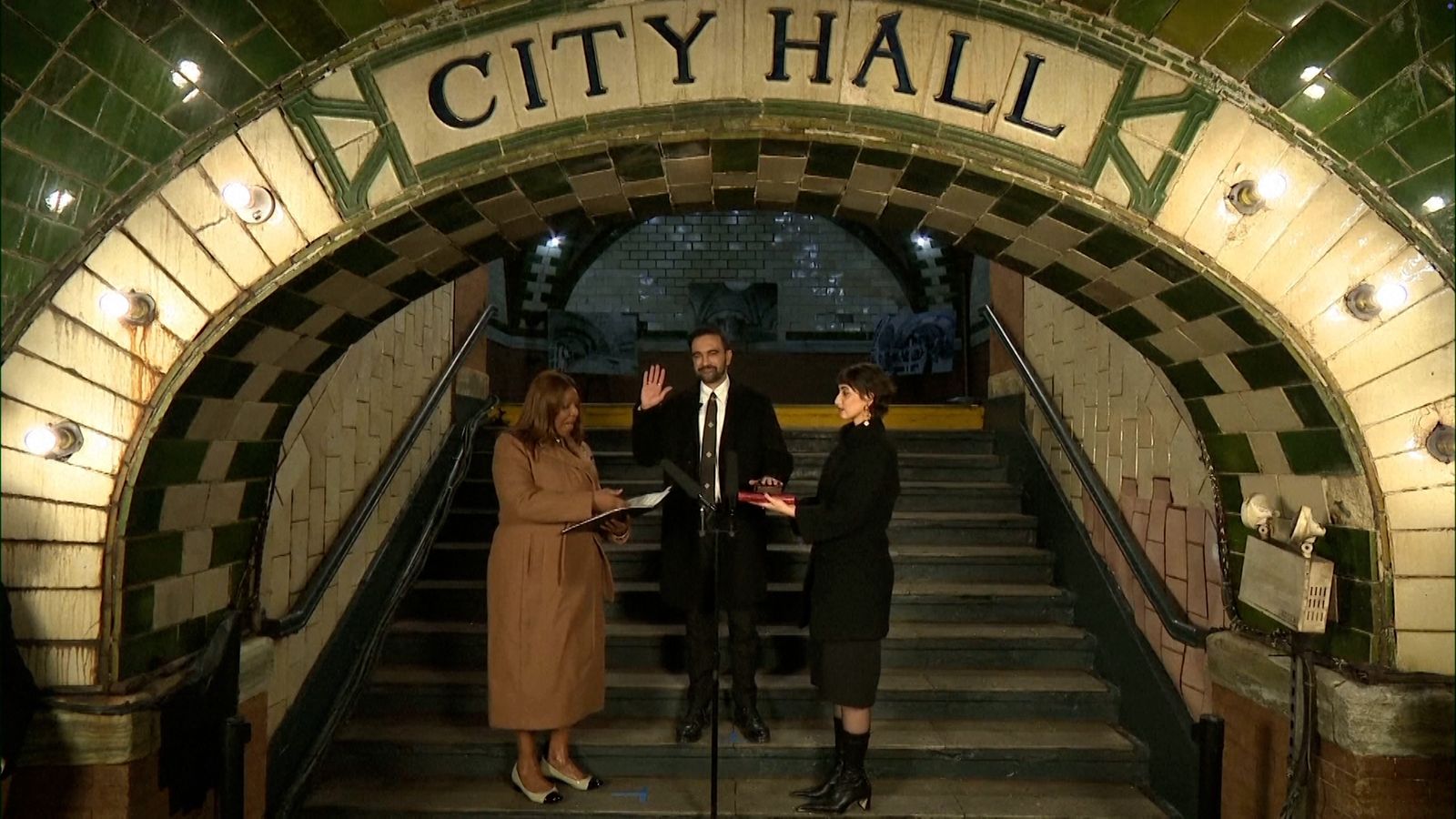 Democratic socialist Zohran Mamdani sworn in as New York mayor in old subway stop