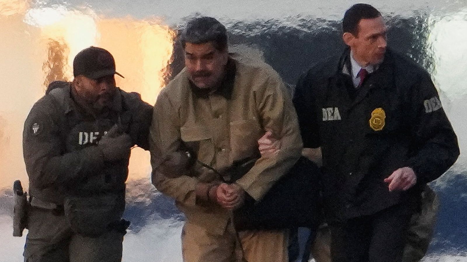 Maduro and wife pictured being transferred ahead of New York court ...