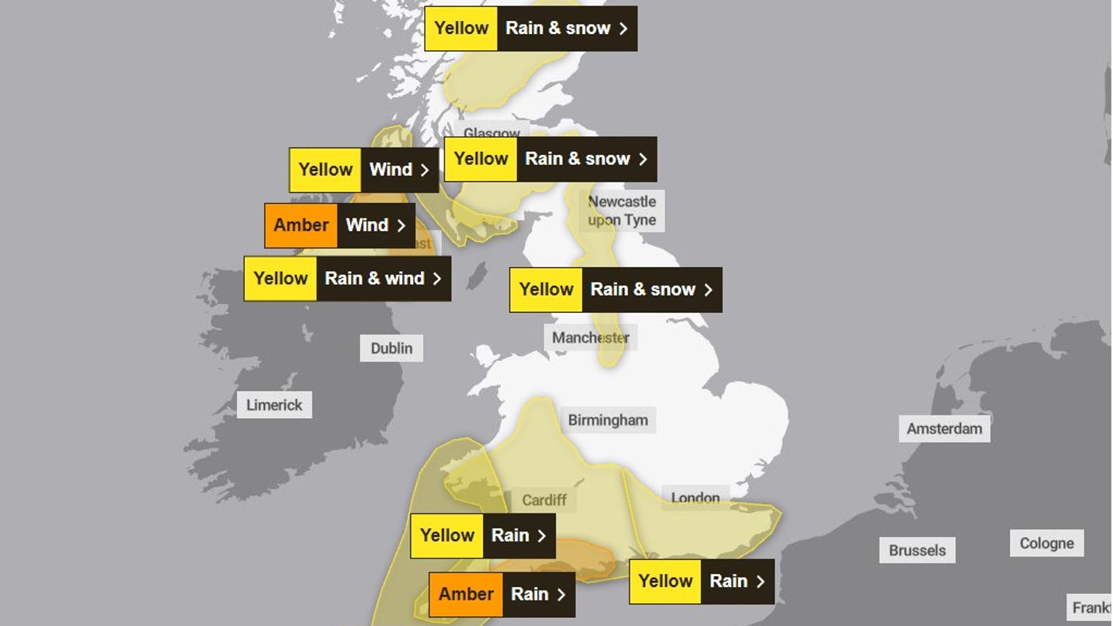 Major storm to bring strong winds, heavy rain and snow | News UK Video ...