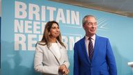 Suella Braverman and Reform UK leader Nigel Farage at a press conference in London. Pic: PA