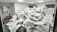 The two tonnes of cannabis.
Pic: GMP/PA