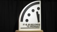 The Doomsday Clock. Pic: AP