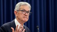 US Federal Reserve chair Jerome Powell during a press conference on 28 January, 2026. Pic: Reuters/Jonathan Ernst
