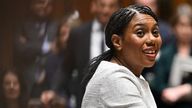 Conservative Party leader Kemi Badenoch speaks during the Prime Minister's Questions at the House of Commons in London, Britain, January 21,