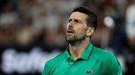 Novak Djokovic during his third round match at the 2026 Australian Open. Pic: Reuters