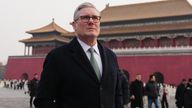 Sir Keir Starmer visits the Forbidden City during his visit to China. Pic: Carl Court/Pool Photo via AP