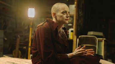 Emma Stone as Michelle in Bugonia. Photo: Atsushi Nishijima/Focus Features