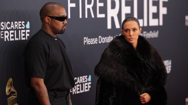 Kanye West and his wife at the 67th Annual Grammy Awards in February 2025. Photo: Reuters