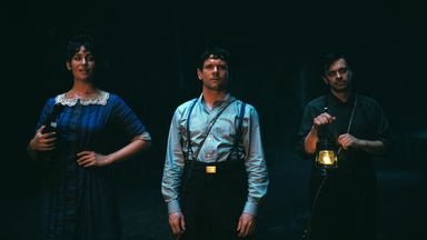 Lola Kirke as Joan, Jack O'Connell as Remick and Peter Dreimanis as Burt. Photo: Warner Bros.