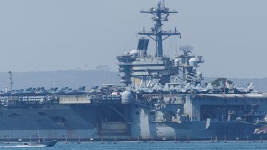 The USS Abraham Lincoln (pictured) and several other ships are now in the area, raising fears of a US attack. Photo: Reuters
