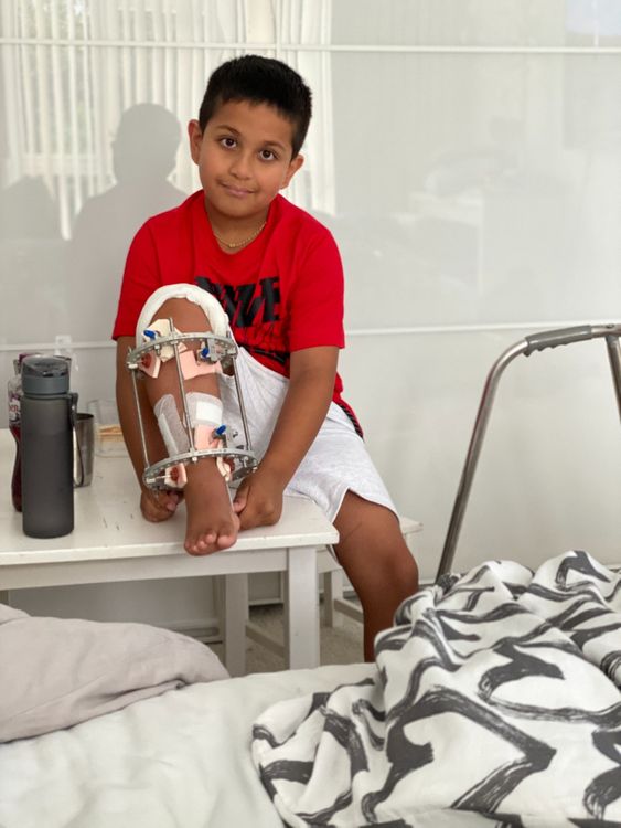 Vivaan Sharma was seven when he underwent the procedure.
Pic: Family Handout/PA