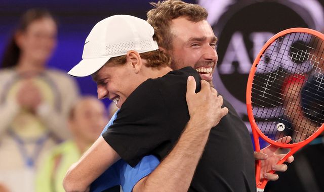 Amateur tennis player Jordan Smith beats Jannik Sinner as he wins One Point Slam in Australia