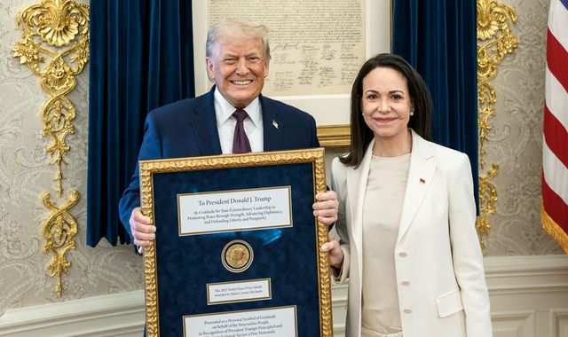 Venezuela's Machado gave Trump her Nobel Peace Prize medal in pursuit of a greater prize