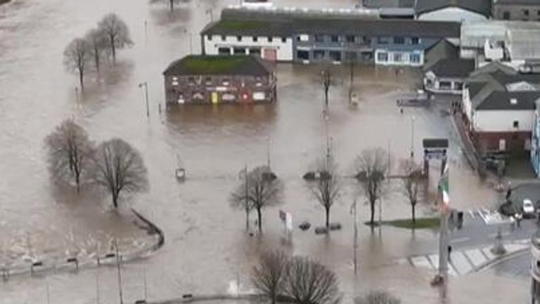 River banks burst during Storm Chandra