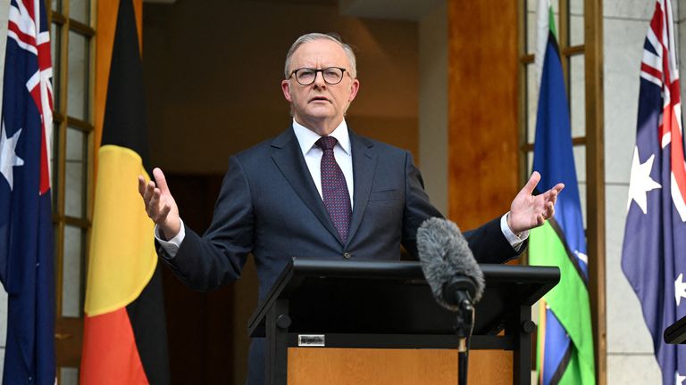 Anthony Albanese announcing an inquiry into the Bondi Beach shootings. Pic: Reuters