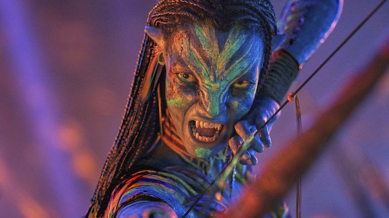 Zoe Saldana as Neytiri in Avatar: Fire And Ash. Pic: 20th Century Studios via AP
